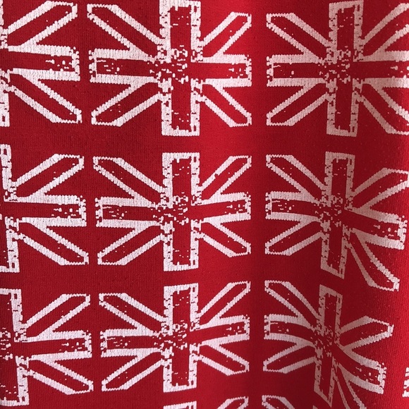 Union Jack flag pattern drawstring lounge capris - Picture 2 of 7